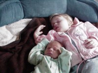 Quinlan with big sister Xena
